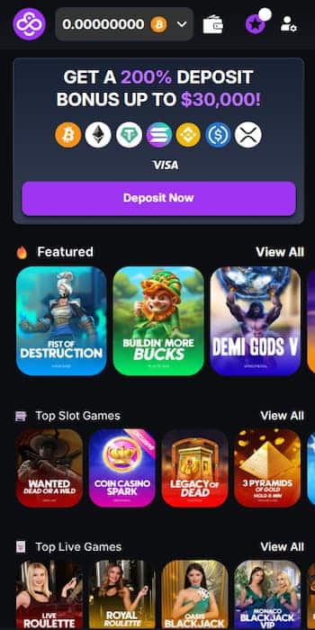 CoinCasino - One of the best instant withdrawal online casinos.