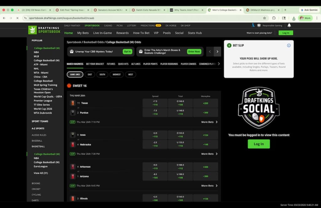 DraftKings March Madness