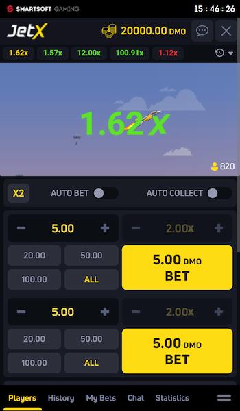 JetX Smartsoft Gaming gameplay