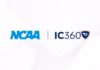 NCAA Taps IC360 to Monitor Championship Officials for Prohibited Betting NCAA and IC360 logos displayed side by side announcing a partnership to monitor betting integrity in college sports.
