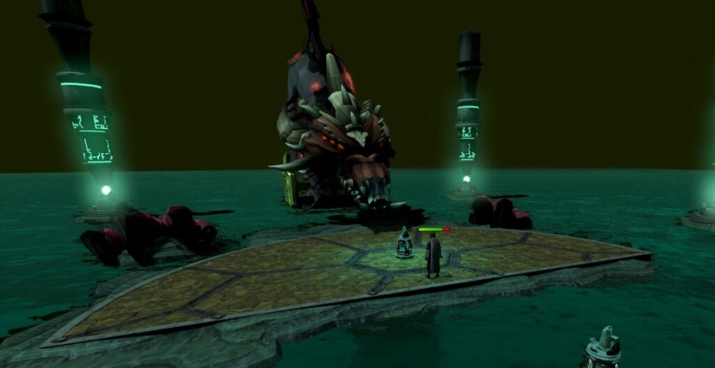 Screenshot of RuneScape's Queen Black Dragon.