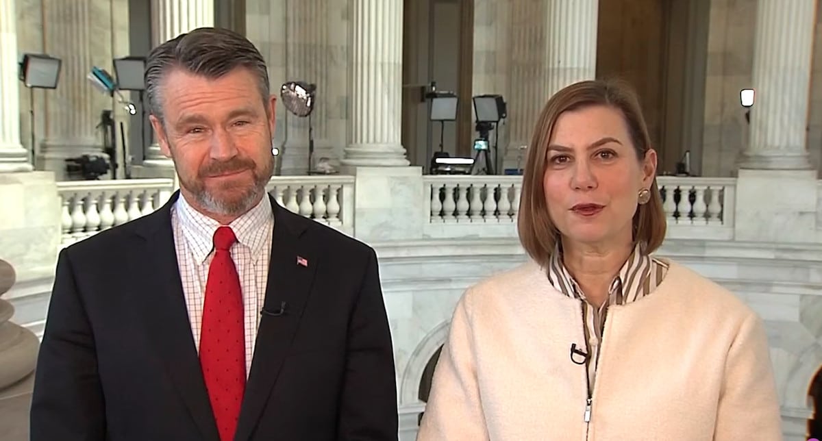 Democratic Senator Elissa Slotkin and and Republican Senator Todd Young speak to Bloomberg TV about Public Integrity in Financial Predications Markets Act of 2026.