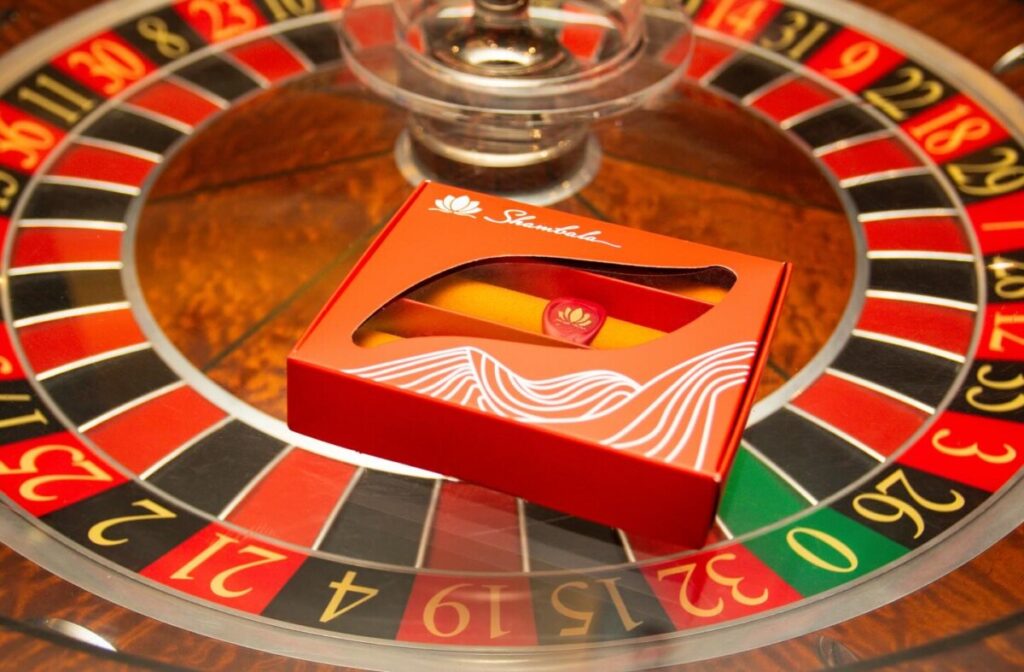 A roulette wheel in the Shambala Hotel, in Aryem, Russia – one of Russia’s few permit-holding casinos.