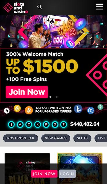 Slots and Casino lobby