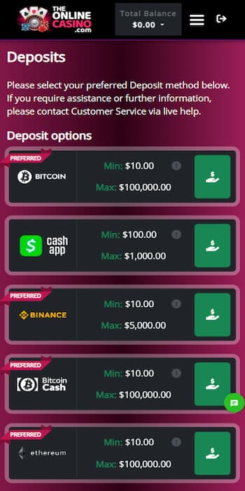 TheOnlineCasino - One of the best Mississippi online casino sites.