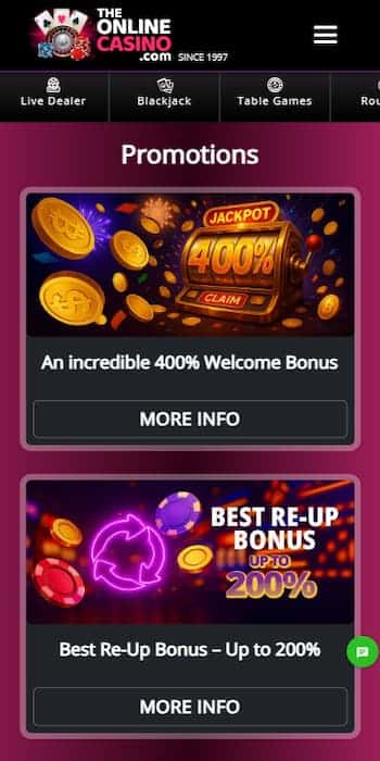 TheOnlineCasino - A leading online casino Mississippi site.