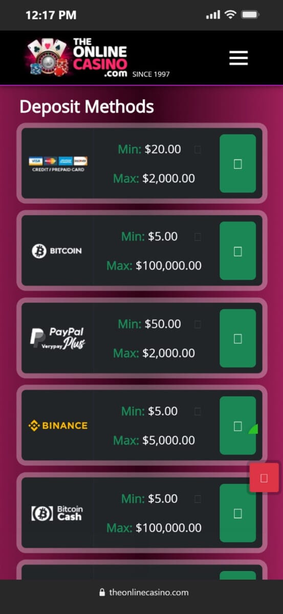 10 dollar deposit online casino