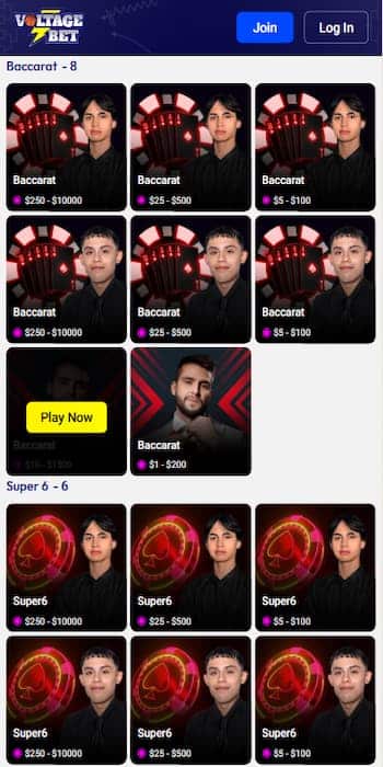 Voltage Bet - Play casino games at a Mississippi online casino.