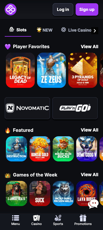 CoinCasino casino games