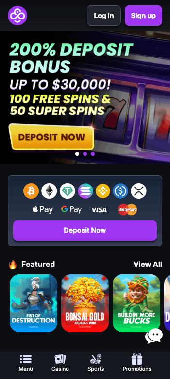 CoinCasino homepage