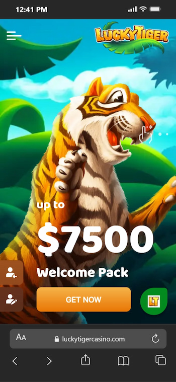 Lucky Tiger Casino Homepage