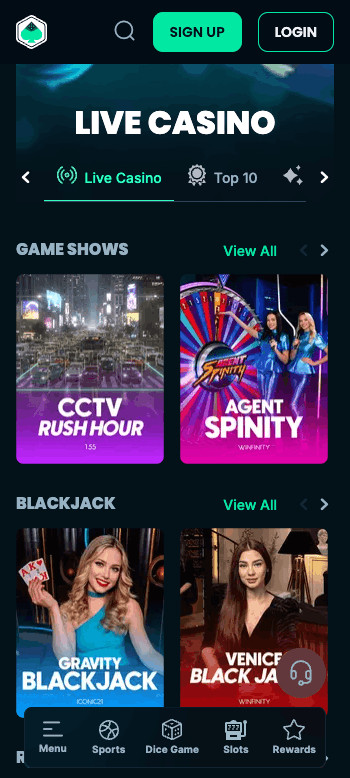 Mega Dice casino games