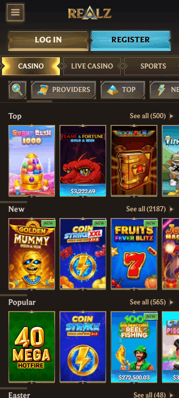 Screenshot of Realz games