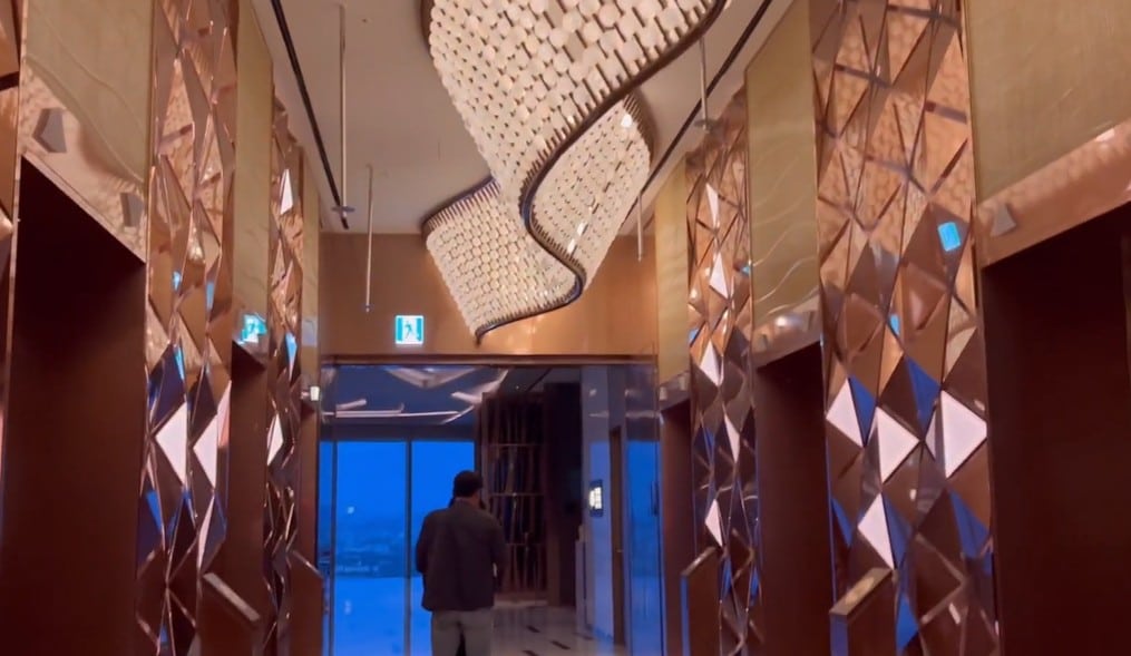 Inside the Lotte Dream Tower Casino-Resort in Jeju, South Korea.