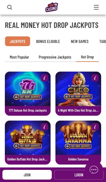 Cafe Casino hot drop jackpots