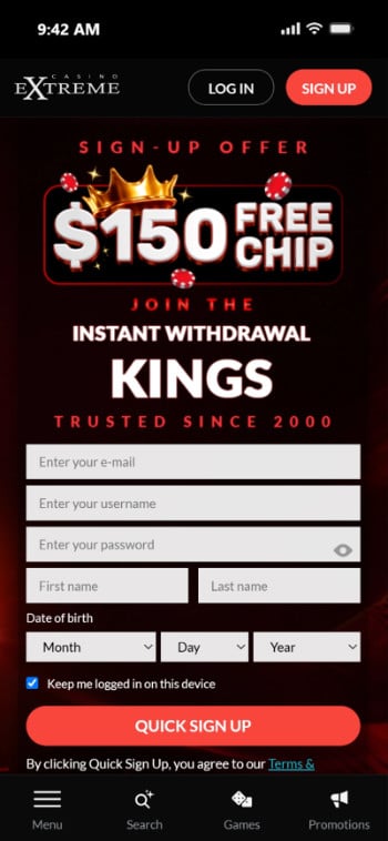 Fast Withdrawal Casinos Casino Extreme Homepage